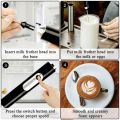 Rechargeable Milk Frother with Stepless Speed Control, LunaFro 2.0 Handheld Electric Foam Maker Waterproof Drink Mixer Foamer for Lattes, Cappuccino. 