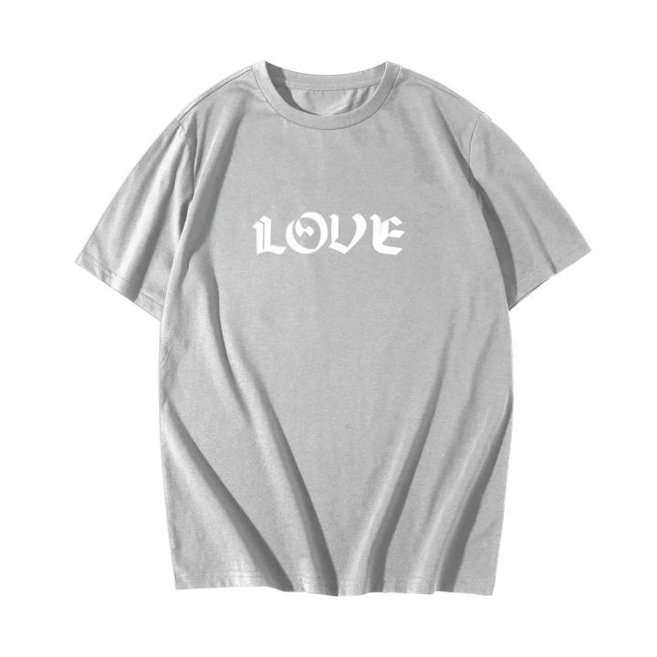 Oversized Men And Womens Tshirts Dropped Shoulder Short Sleeve Printed Tops Summer New Korean Style Loose Fit T-shirt