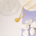 Rose petal women's necklace pendant imitation gold pop style jewelry versatile, fresh and delicate flowers, niche temperament. 