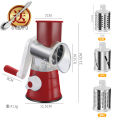 Multifunctional Roller Vegetable Cutter, 3 In 1 Vegetable Slicer And Cutter, Manual Rotary Drum Greator, Hand Roller Type Square Drum Vegetable Cutter with 3 Removable Blades For Kitchen. 