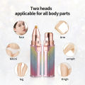 2 In 1 Electric Eyebrow Trimmer Makeup Painless Eye Brow Epilator Mini Shaver Razors Women Portable Facial Body Hair Remover. 