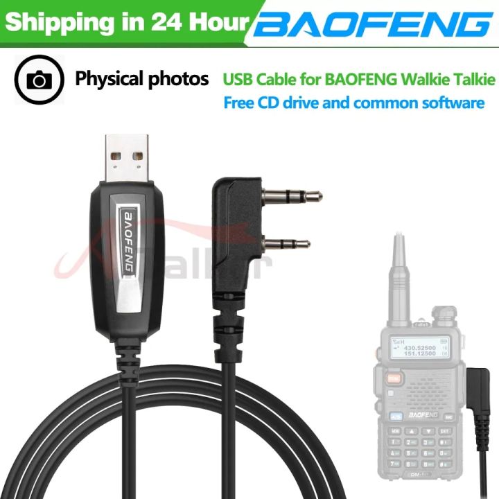 Quansheng UVK5 UVK6 UV5RPlus Original Baofeng USB Programming Cable With Driver CD For UV-5R BF-888S UV-82 Walkie Talkie
