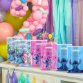 Disney Lilo Stitch Party Gift Bag Plastic Blue Stitch Pink Angel Goodie Gift Bags for Kids Birthday Party Decor Baby Shower. 