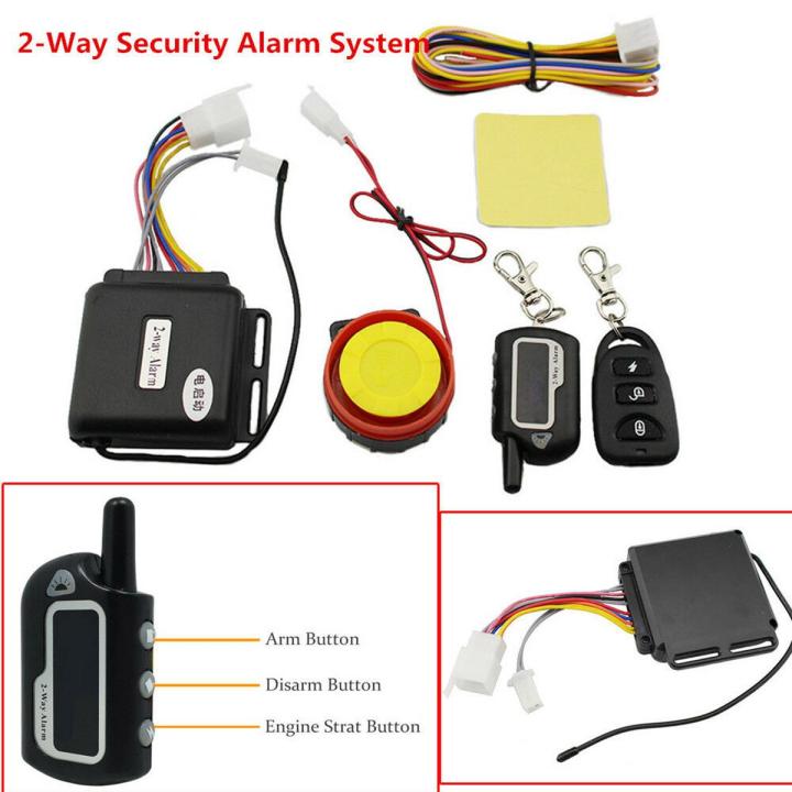 2 Way Motorcycle Alarm System Remote Control Vibration Alarm Long distance Alaram Theft Protection Scooter Motor