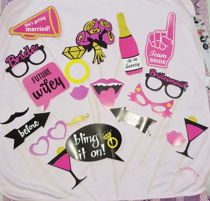 Pack of 15 - BRIDE TO BE  Photoprop - Bridal Shower Photoprops  (Selfie Props)