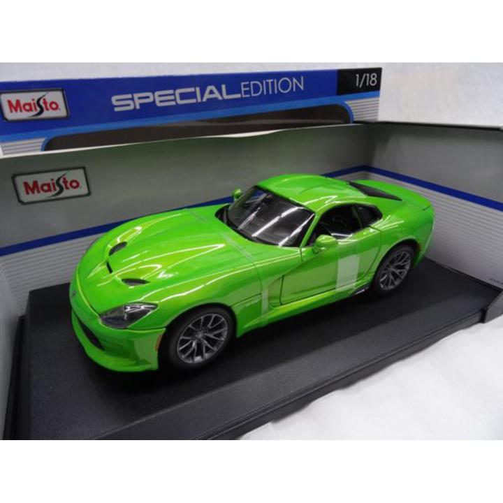 2013 SRT Dodge Viper GTS Green 1/18 Diecast Model Car by Maisto