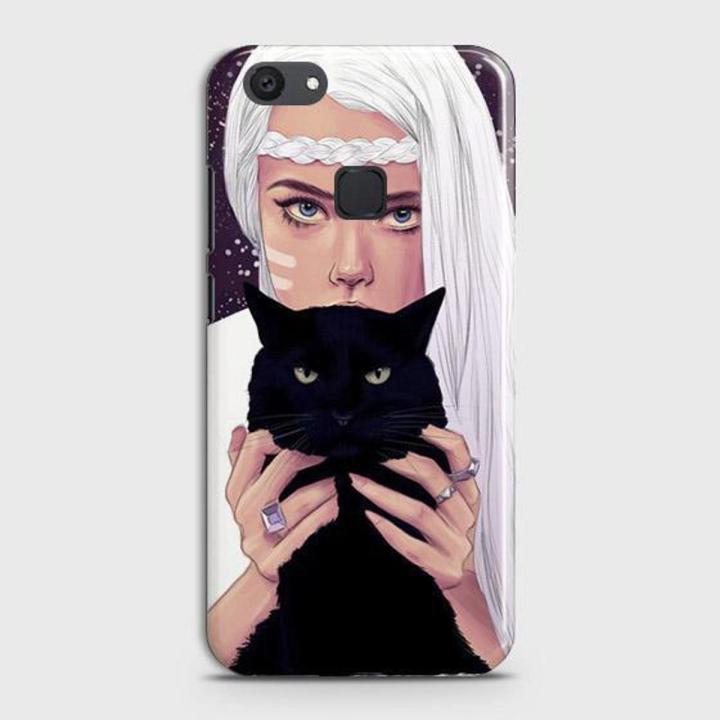 Trendy Wild Black Cat Case For vivo V7 Plus