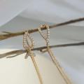 Statement Fashion Show Earrings Charming Small And Gentle Earrings Delicate Dangle Earrings Stylish Cold Wind Earrings Trendy Waterdrop Ear Studs. 