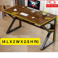 Hommey Modern K Shape Home Office Wood Table (4' L X 2.5' H X 2' W ft) Workstation Living Room Computer Desks Drawing Room Study Writing Table Bedroom (Customize). 
