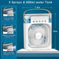 Portable 3 in 1 Fan Air Conditioner Household Small Air Cooler LED Night Lights. 