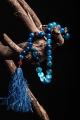 Blue Aqeeq Prayer 33 Beads 10mm  Tasbeeh | Zikr Tasbeeh | Prayer Beads. 