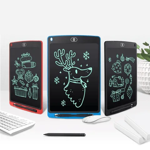 LCD Writing Tablet Electronic Slate E-writer Digital Memo Pad Erasable Writing Board Learning Toys And Gadgets For Educational And Daily Life Routine Notebook Purpose - 8.5 Inches Multicolor