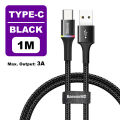 LED USB Type C Cable For Samsung S20 S21 Xiaomi POCO Fast Charging Wire Cord USB-C Charger Mobile Phone USBC Type-C Cable. 