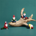 4Pcs Funny Garden Gnomes, Yoga Dwarf Garden Ornaments, Fairy Garden Gnome Accessories Miniature Decorations. 