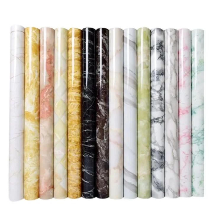 Marble And Foil Sheets Self Adhesive Waterproof Anti Oil and Heat Resistant Pvc Glossy Sticker Sheet for kitchen Available ( Different Shade & Colors & Sizes)