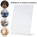 A4, A5, A6 Acrylic Display Stand L-shape Slanted Sign Menu Holders. 