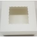 1 Pond Cake Box 8x8x3½ Kraft Box With Window for Cookies, Cake Boxes, Donut Boxes, Pastry Boxes (Pack of 10). 