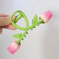 Large Pink Tulip Claw Clip Flower Hair Claw Clip Girl Elegant Hair Clips Headband Hairpin Hair Crab Hair Accessories Bath Clip. 