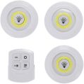 3 Pack Wireless Tap LED Puck Lights with Remote Control – Stick Anywhere Night Lights with Adjustable Brightness for Home, Office, or Stairs. 