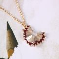 Diy New Creative Pencil Fragment Pendant Lady Necklace Black Red Pencil Shavings Alloy Pendant Girl Jewelry. 