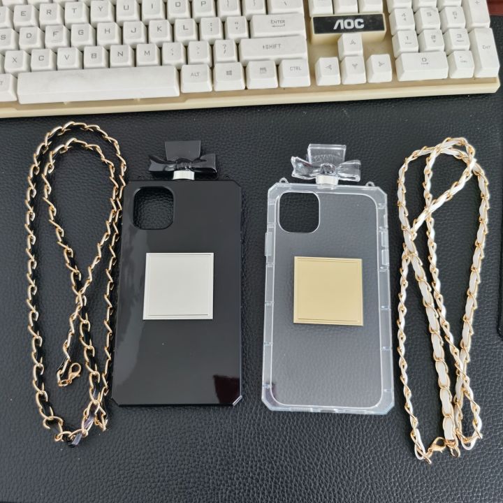 Suitable for Apple iPhone 15 Phone Case Perfume Bottle Diamond Material / Perfume Bottle Acrylic Two-in-One Material