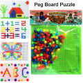 Peg Board Puzzle For Kids - Pegged - jigsaw Brain Game For Boys and Girls. 