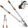 Extendable Anvil Loppers Tree Trimmer with Compound Action,Chops Thick Branch Ease,27-41''Telescopic Heavy Duty Branch Cutter,2 inch Clean Cut Capacity. 