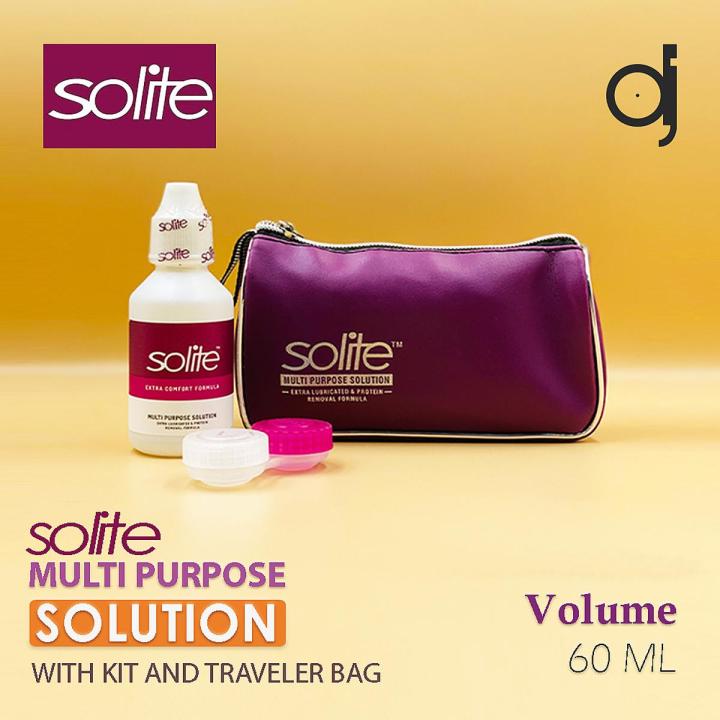 Solite - Contact Lens Solution - 60 ML - With Lens Kit and Traveler Bag
