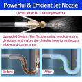 Pipe Cleaning Hose 10m 160Bar for Karcher Pressure Washers - Drain Cleaning Pressure Hose for Clogged Pipes Sewer - for Karcher K2 K3 K4 K5 K6 K7. 