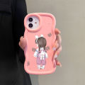 AMORVOR for Infinix Hot 8 Hot 8 Pro Back Cover Lovely Girl Pattern Luxury Phone Case Macaron Wave Soft Silicone Mobile Cover. 