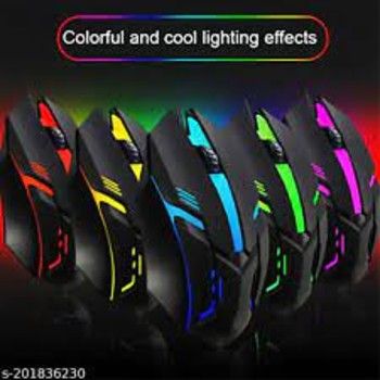 Computer Mouse With Colour Code 7 Colors LED Gaming Mouse | Gaming mouse | Seven Color Lighting | | USB ...