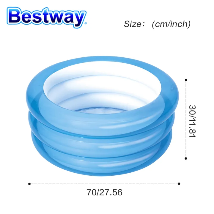 Bestway%2051033%20-%20Inflatable%20Kiddie%20Play%20Pool%20Easy%20Setup%20Deflate%20Baby%20Swimming%20Pool%20Bathtub%20for%20Kids%202+%20years%20old%20-%2027.5"%20x%20H12''%20/%20Diameter%2070cm%20x%20H30%20cm%20-%20Image%206