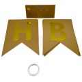 CELEBRATE IN STYLE 13-CARD HAPPY BIRTHDAY BANNER WITH RIBBON. 