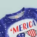 Independence Day Theme Baby Clothes Set, Infant Round Neck Lettering Print Pattern T-shirt Elastic Waist Shorts. 