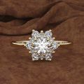 White gold ring with diamonds. 
