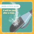 Cute Duck Shape Silicone Toilet Brush 360° Flexible Head Automatic Opening Closing Double-sided Cleaning Tools. 