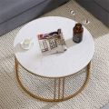 Round Center table Marble Texture Top Coffee table Large Table Dining Table Living Room Table 30" Table. 