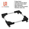 Fridge Stand with Wheels - Automatic Washing Machine Stand with locked option Wheels - Multipurpose – Adjustable. 