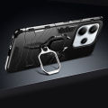 Quiberk for Xiaomi Redmi Note 14 4G 5G Note 14 Pro+ Plus 5G Case Shockproof Armor Metal Ring Stand Holder Hard Protective Cover. 