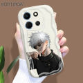 Hontinga for Infinix Note 30 4G 5G Back Cover Anime Cartoon Phone Case Cream Texture Wavy Edge Soft Mobile Cover. 