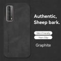 AnDyN Sheepskin Lambskin Case For Huawei Y7A Luxury Leather Phone Case Soft TPU Silicone Back Cover Lens Protect Shockproof Casing. 