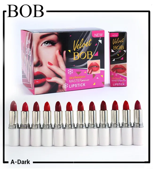 BOB%20Velvet%20Pack%20of%2012%20New%20Ultra%20Resistance%20Master%20Precise%20Lipstick%20Lightweight%20Texture%20Matte%20Dark%20&%20Light%20Lipstick%20-%20Image%202