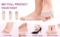 Reflectionz Traders- 2 Pairs (4 Pieces) Anti Crack Silicone Heel Pads & Honeycomb Forefoot Socks For Feet Skin Care, Breathable Gel Heel Pads & Forefoot Protectors For Men & Women. 