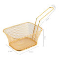 Food Stall Fry Basket Mini French Fries Basket Strainer Stainless Steel Non-slip Handle Easy to Clean Kitchen Gadgets for Fry Basket for Kitchen. 
