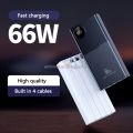 66W Super Fast Charge Power Bank 20000mAh with biult in Cables Portable External Battery Fast Charger. 