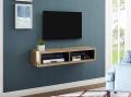 Floating Wooden TV Wall Mount Shelf TV Console,Wooden Stand,Burka Bark. 