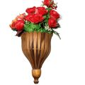 Wooden Wall Hanging Flower Vase Brown | Handcrafted Wooden Decorative Show Piece | Best of Artificial Flower Home Decor. 