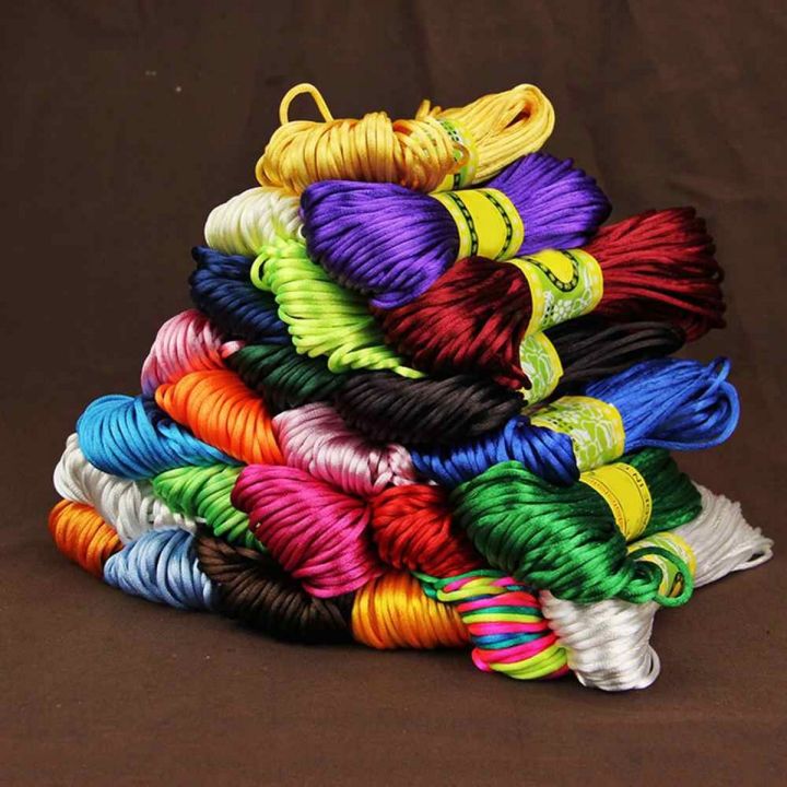 nylon cord thread chinese knot macrame bracelet braided cord thread string bead craft DIY jewelry - 15 colors 20M