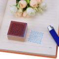 12Pcs Wooden Stamps Floral Pattern Circles and Squares Decorative Rubber Wooden for DIY Craft Card and Scrapbooking. 