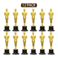 12 Pack Plastic Gold Award Trophies for Party Decorations, Party Favors, Movie Night Party Favor, School Award Durable Easy to Use. 